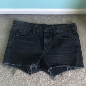 Black Denim Jean Shorts